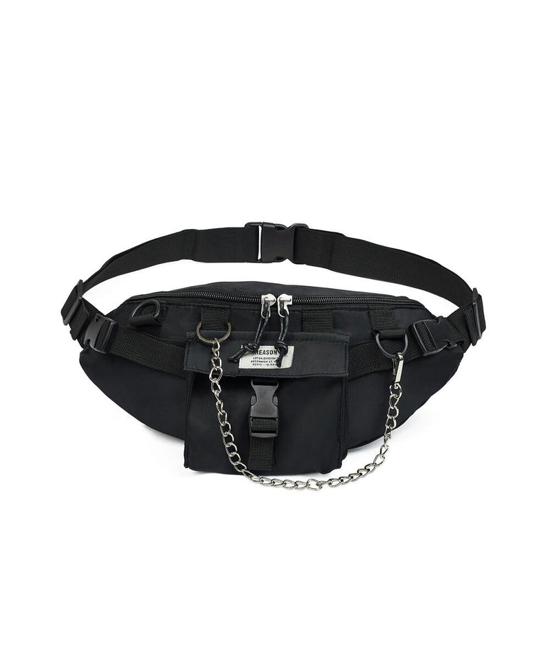 Reason Fanny Pack With Chain (Black) BG1-002 - Fresh N Fitted Inc