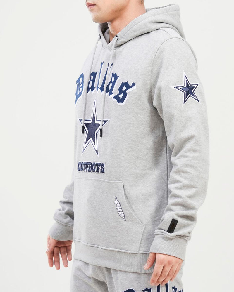 Pro Standard Dallas 'Cowboys Old English' Hoodie (H.Grey) FDC541946-HGR - Fresh N Fitted Inc