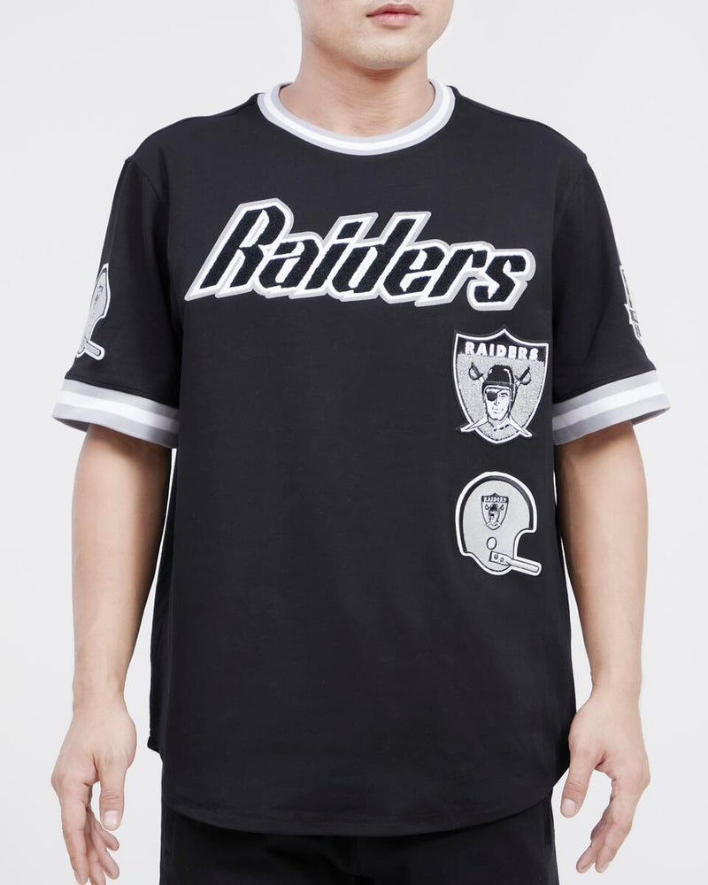 Pro Standard Las Vegas Raiders Retro Classic T-Shirt (Black/Gray) FOR143562 - Fresh N Fitted Inc