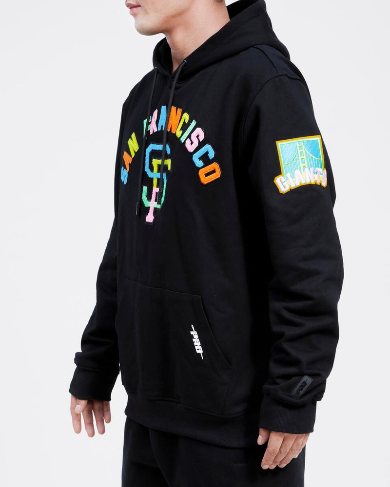 Pro Standard San Francisco Giants Washed Neon Logo Hoodie (Black) LSG535423 - Fresh N Fitted Inc