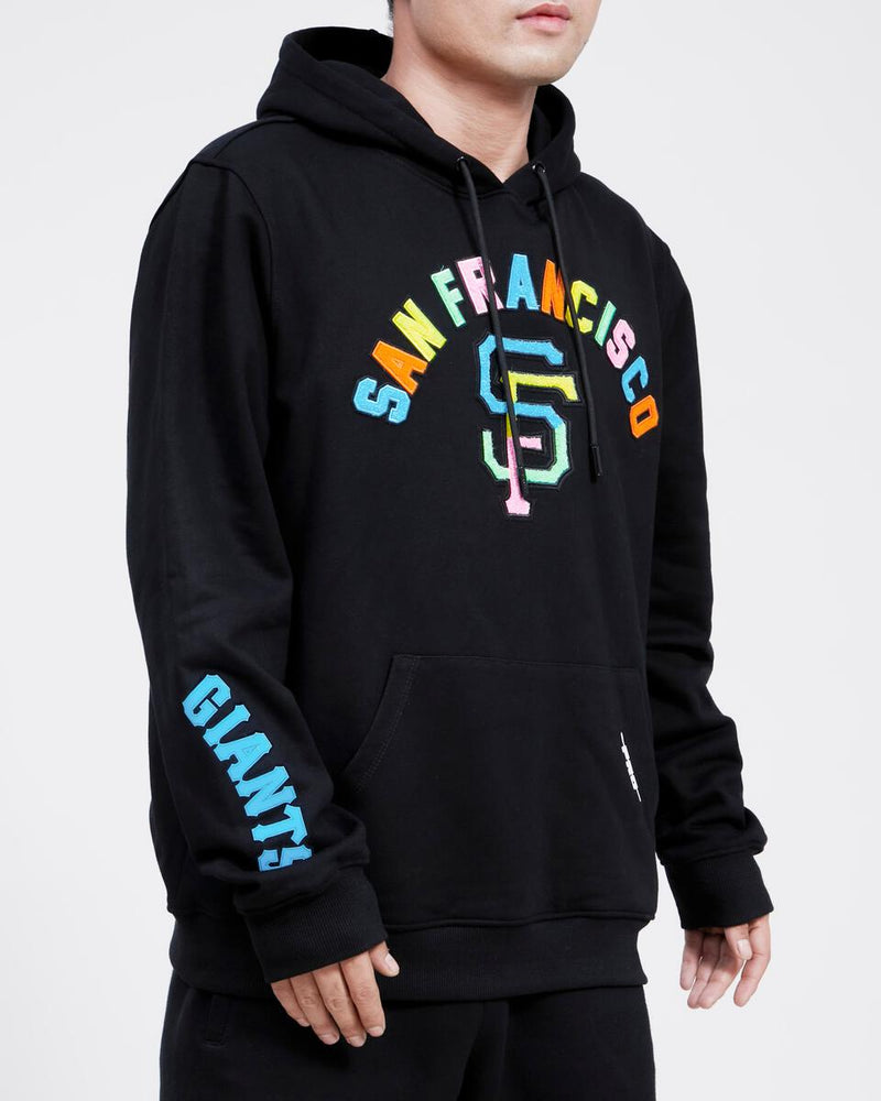 Pro Standard San Francisco Giants Washed Neon Logo Hoodie (Black) LSG535423 - Fresh N Fitted Inc