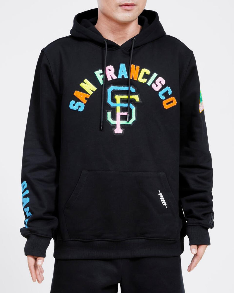 Pro Standard San Francisco Giants Washed Neon Logo Hoodie (Black) LSG535423 - Fresh N Fitted Inc