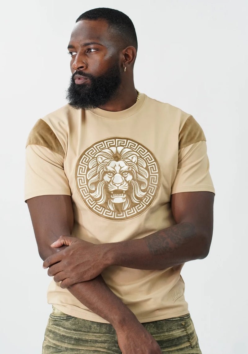 Makobi 'Leone' T-Shirt (Khaki) M331 - Fresh N Fitted Inc