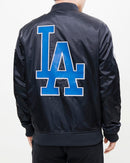 Los Angeles Dodgers World Series Logo Satin Jacket (Black) LLD632060 - Fresh N Fitted Inc