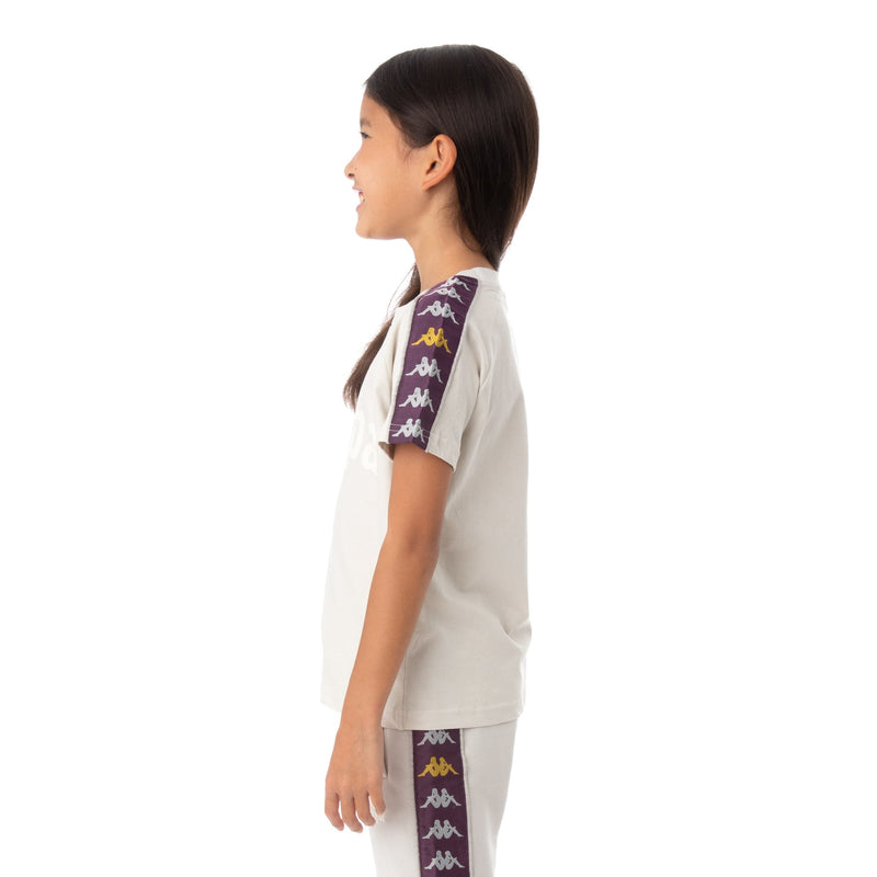 Kappa Kids '222 Banda Deto' T-Shirt (Grey/Purple) 3113L5W - Fresh N Fitted Inc