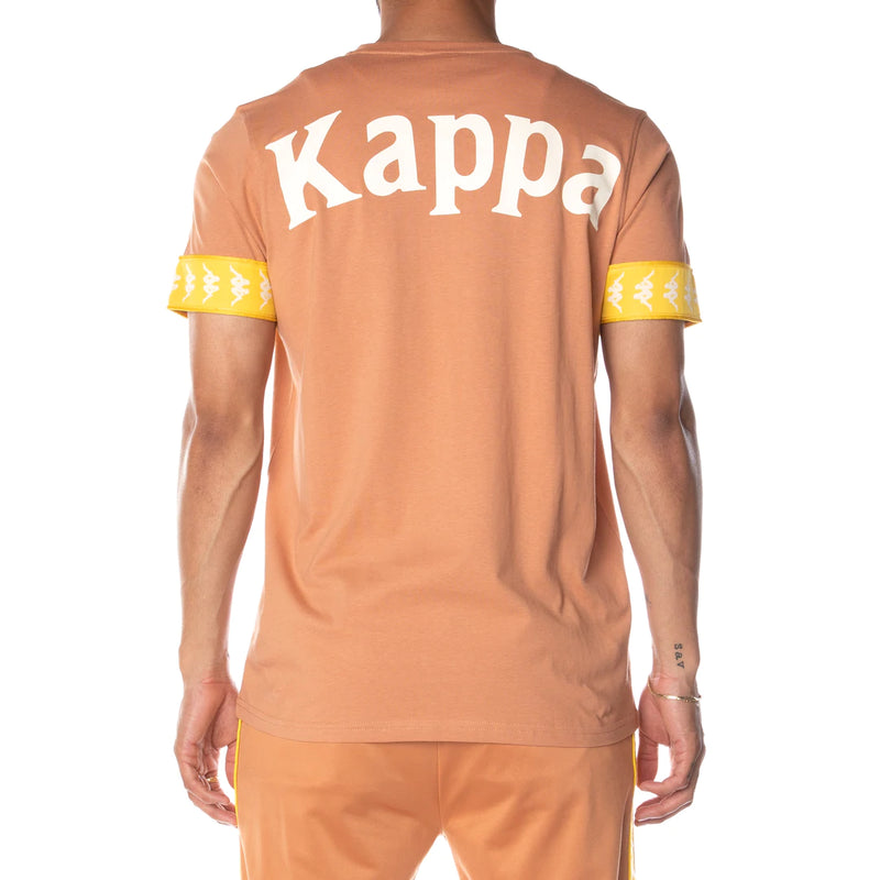 Kappa '222 Banda Niji 2' T-Shirt (Lt.Brown/Yellow/White Antique) 321E7EW - Fresh N Fitted Inc