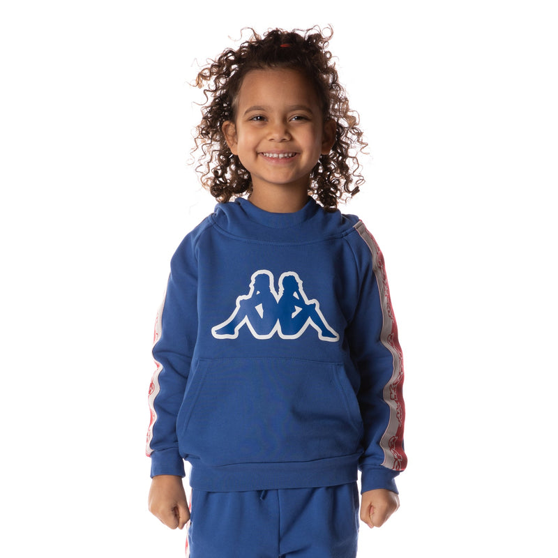 Kappa Kids 'Logo Tape Dapet' Hoodie (Blue) 33194WW - Fresh N Fitted Inc