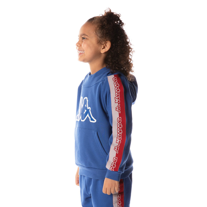 Kappa Kids 'Logo Tape Dapet' Hoodie (Blue) 33194WW - Fresh N Fitted Inc