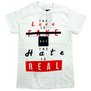 3Forty Inc. 'The Hate is Real' T-Shirt (White) - Fresh N Fitted Inc
