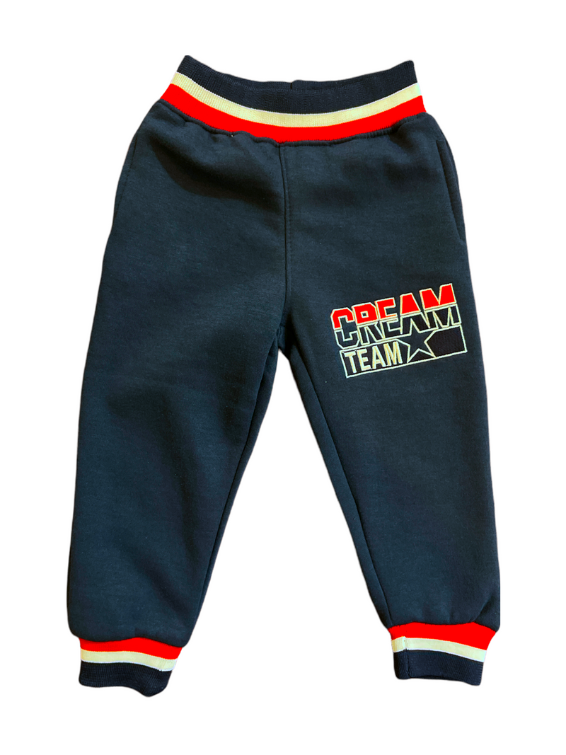 Evolution Kids 'Cream Team' Joggers (Navy) 10333/45315 LK/K - Fresh N Fitted Inc