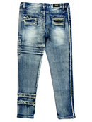 DNA Kids Distressed Cargo Pocket Striped Denim (Vintage) K25 - Fresh N Fitted Inc
