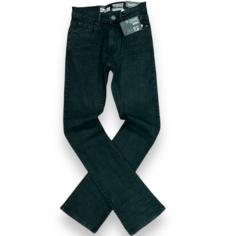 Spark Stretch Stack Denim (Jet Black) S3012 - Fresh N Fitted Inc